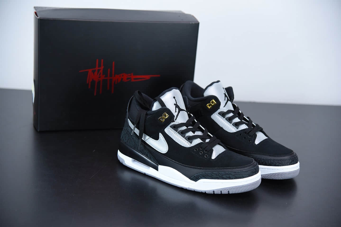 乔丹Air Jordan 3 Tinker 反光黑水泥配色板鞋纯原版本 货号:CK4348-007