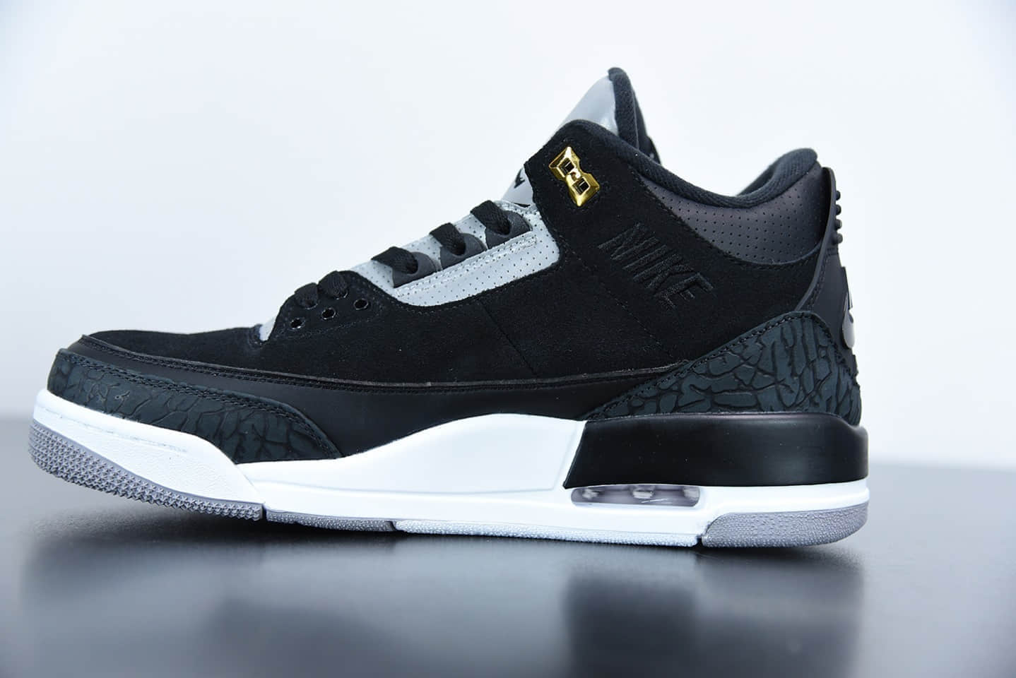 乔丹Air Jordan 3 Tinker 反光黑水泥配色板鞋纯原版本 货号:CK4348-007