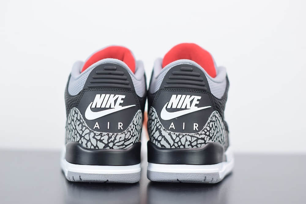 乔丹Air Jordan 3 Retro OG Black Cement复刻黑水泥男子文化篮球鞋纯原版本 货号：854262-001