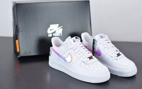耐克NikeAir Force 1 '07 LV8Good Game电玩英雄联盟S10限量白炫彩镭射魔术贴低帮空军一号休闲板鞋纯原版本 货号:DC0710-191