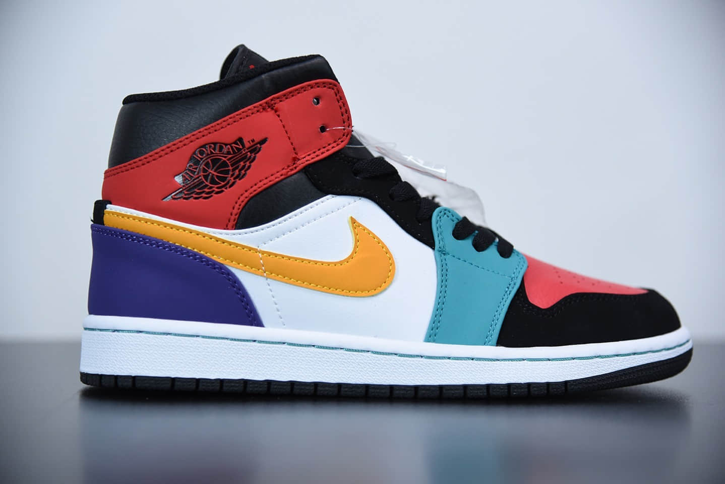 乔丹Air Jordan 1 Mid四色拼接中帮休闲板鞋纯原版本 货号：554724-125
