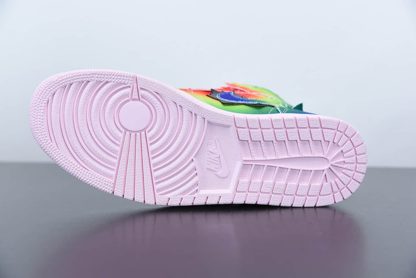 乔丹JBalvin x Air Jordan 1 Retro High OG雷鬼天王超级碗彩虹扎染联名款纯原版本 货号:DC3481-900
