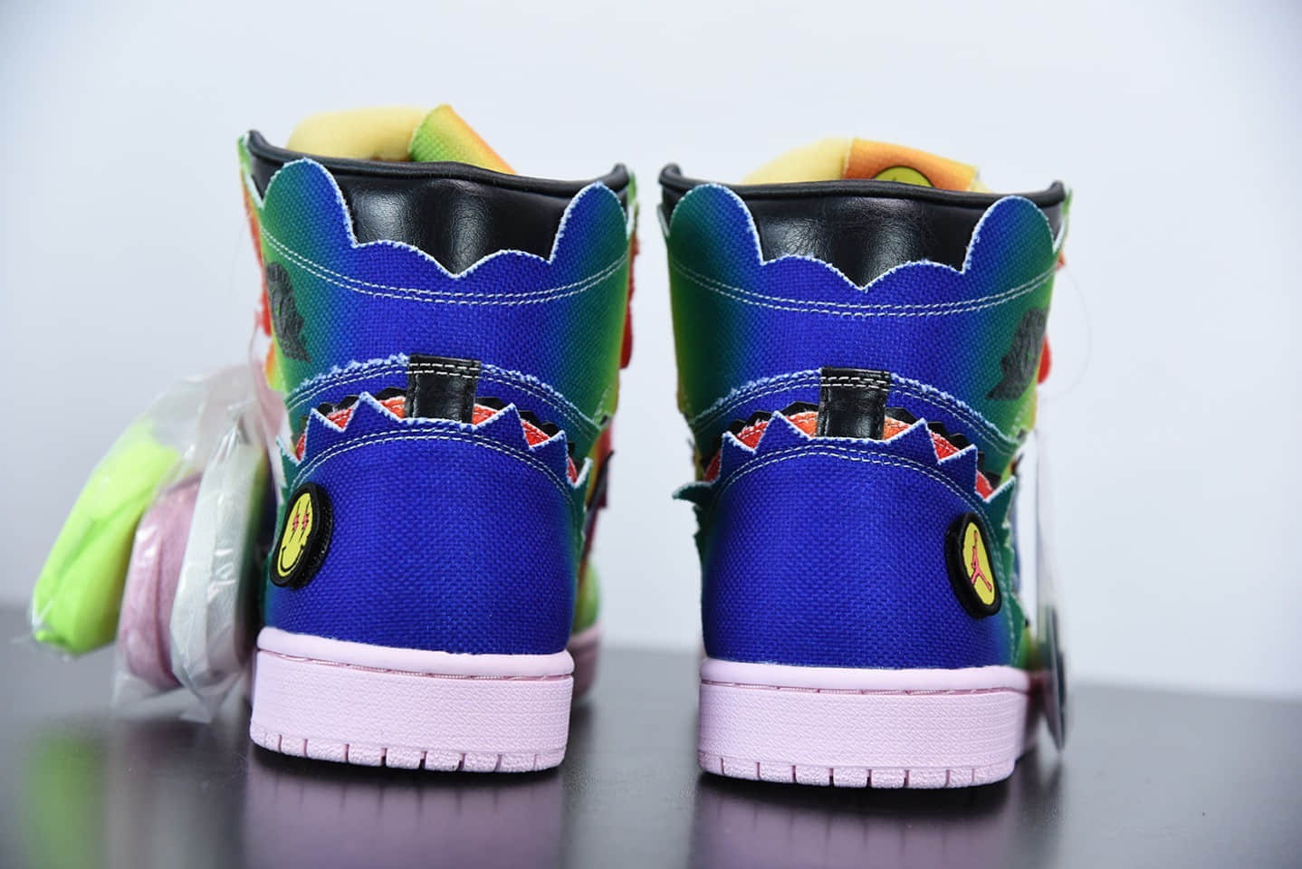 乔丹JBalvin x Air Jordan 1 Retro High OG雷鬼天王超级碗彩虹扎染联名款纯原版本 货号:DC3481-900