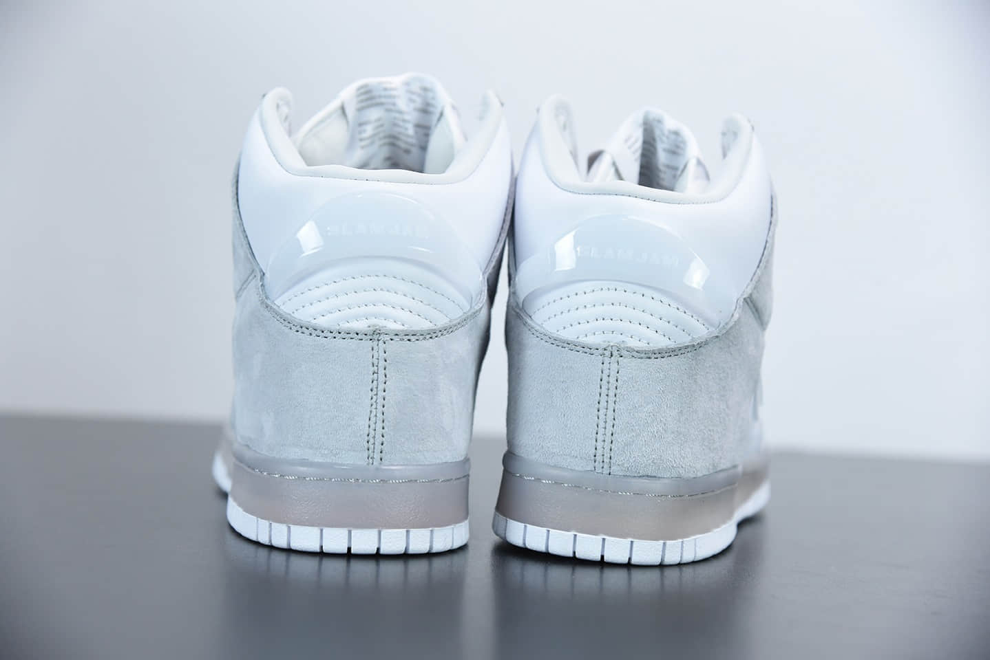 耐克Slam Jam x Nike Dunk High 白灰联名系列全头层皮高帮休闲滑板鞋纯原版本 货号: DA1639-100