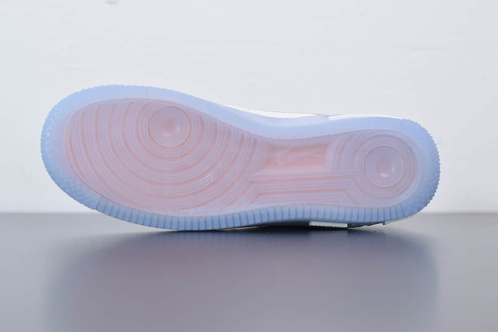 耐克Nike Air Force 1 React DMSXWhiteLightSail-Rush Ice 白灰冰蓝空军一号新型瑞亚轻量低帮百搭板鞋纯原版本 货号:CQ8879-100