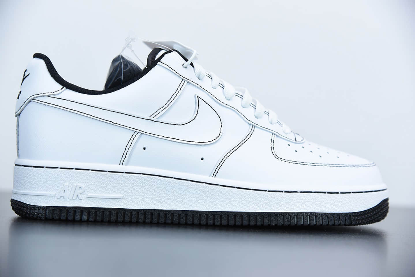 耐克Nike Air Force 1 Low 马克笔黑白缝线空军一号低帮运动休闲板鞋纯原版本 货号: CV1724-104