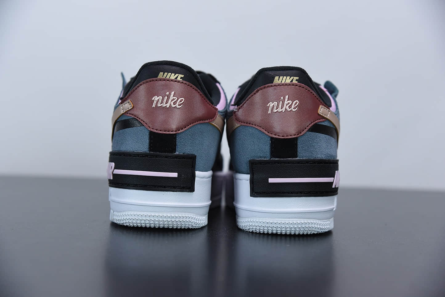 耐克Air Force 1 Shadow马卡龙影子黑浅粉百搭休闲板鞋纯原版本 货号: CU5315-001