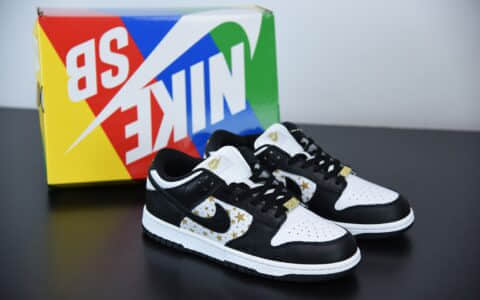 耐克Supreme x Nk SB Dunk Low黑色星星联名款休闲运动滑板鞋纯原版本 货号:DH3228-102