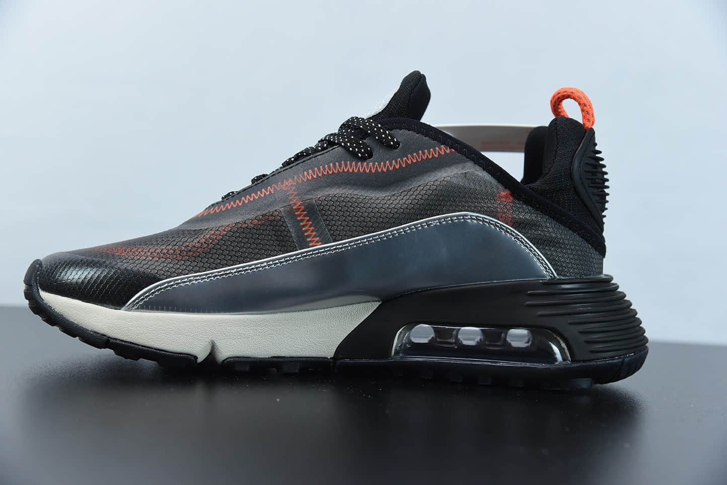 耐克Neymar x Nike Air Max 2090 黑银橙色缓震气垫鞋耐磨防滑超透气休闲跑步鞋纯原版本 货号:CW8611-001