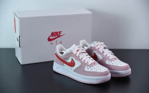 耐克Nike Air Force 1 ‘07 QS 权志龙同款空军一号粉红情人节低帮板鞋纯原版本 货号:DD3384-600