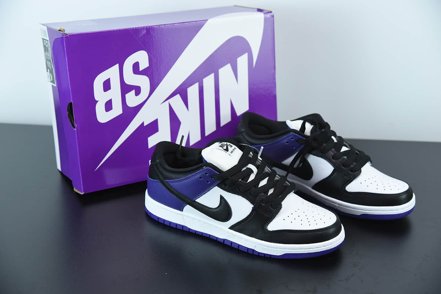 耐克Nike SB Dunk LowCourt Purple恶人紫扣篮系列低帮休闲运动滑板板鞋纯原版本 货号：BQ6817-500
