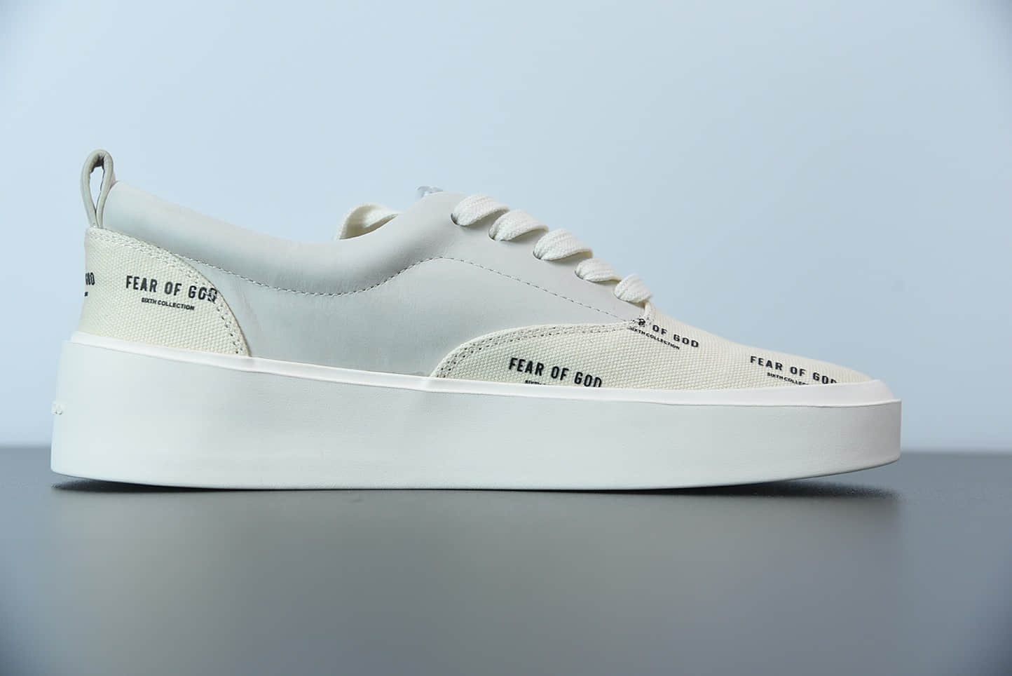 FOG Fear of God 主线101 Lace up 印花logo米白低帮板鞋纯原版本 货号:6H197000SCA