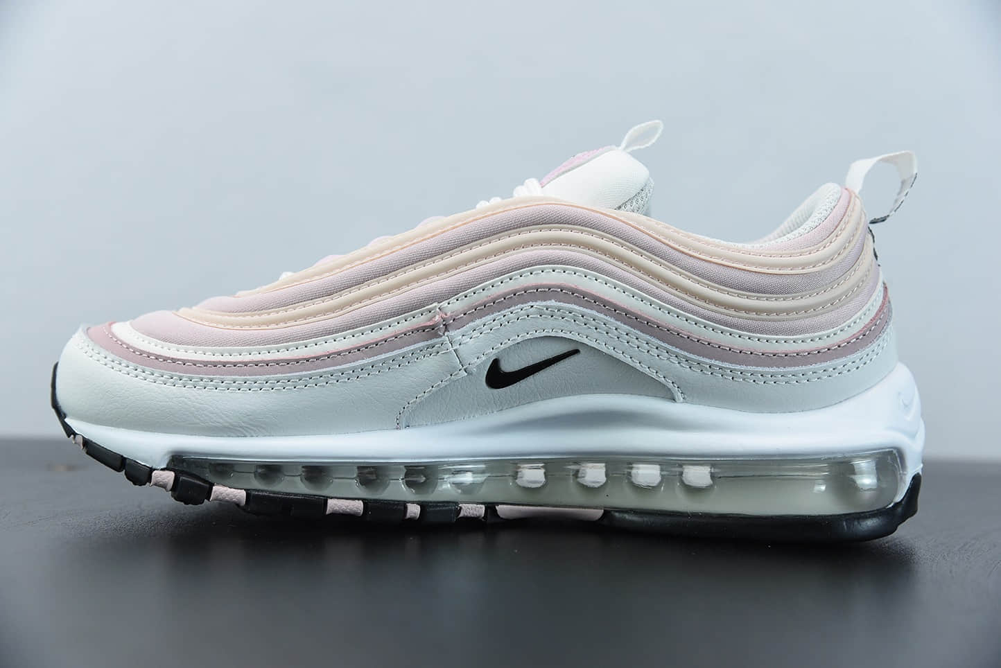 耐克Nike Air Max 97白粉配色子弹复古全掌气垫休闲运动鞋纯原版本 货号： DA9325-100