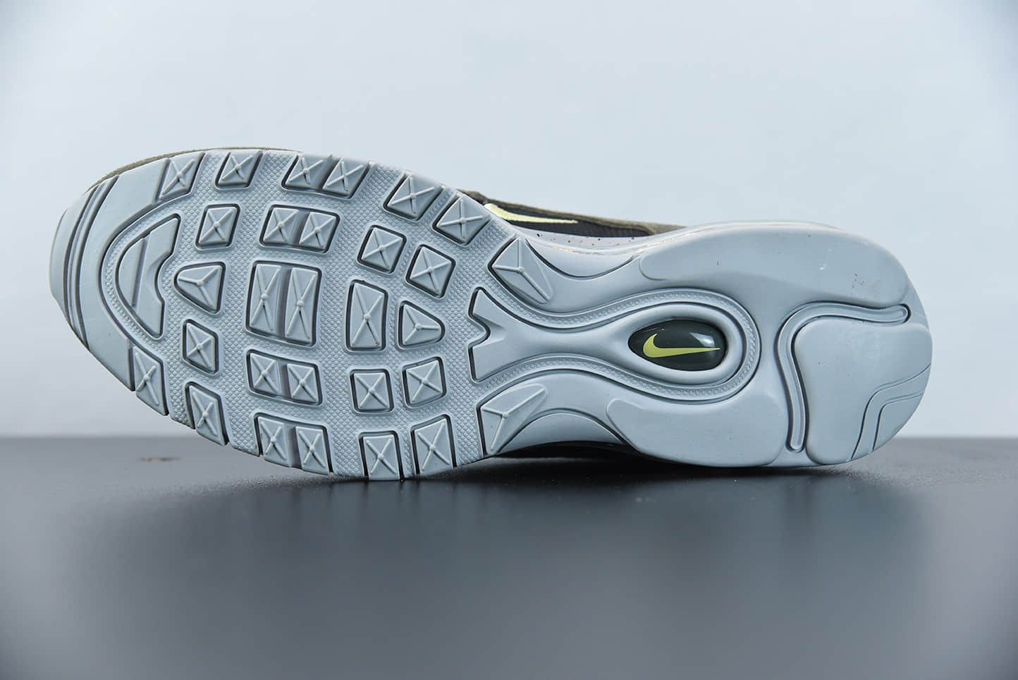 耐克Nike Air Max 97 黑绿配色子弹全掌气垫复古运动鞋纯原版本 货号:DB4611-001