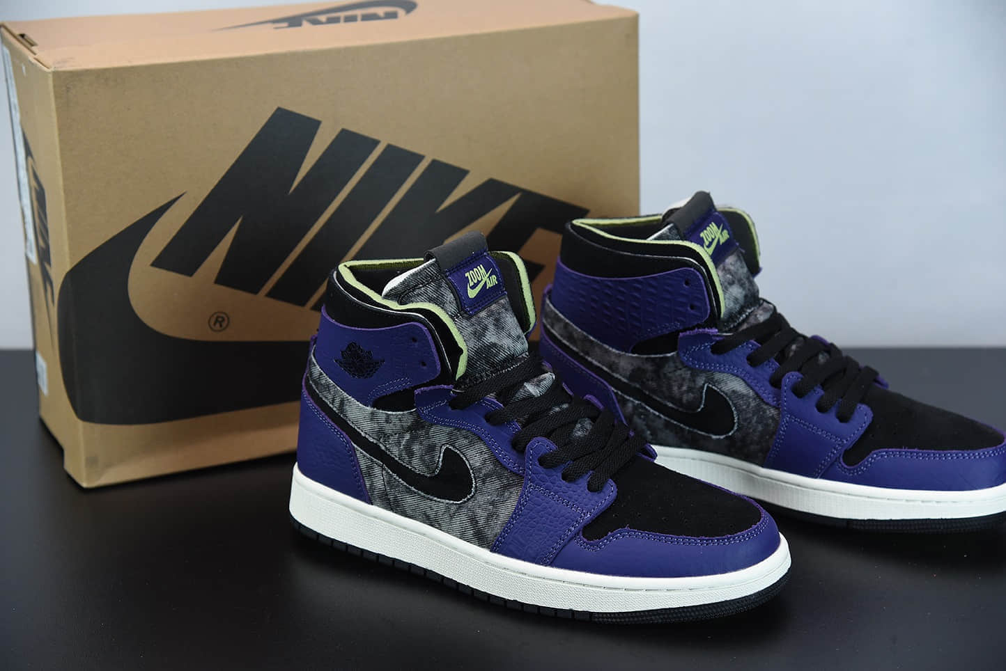 乔丹Air Jordan 1 Zoom CMFT “Bayou Boys” “状元锡安水染鳄鱼紫高帮板鞋纯原版本 货号:DC2133-500