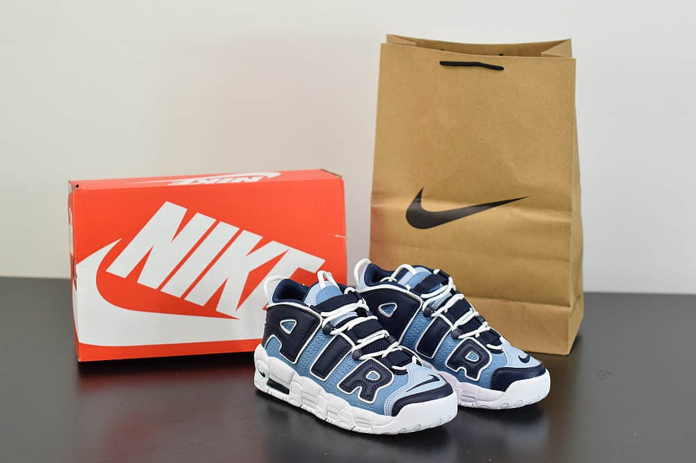 耐克Nike Air More Uptempo 96 QSDenim 皮蓬初代系列皮革牛仔丹宁三色经典高街百搭休闲运动文化篮球鞋纯原版本 货号:415082-404