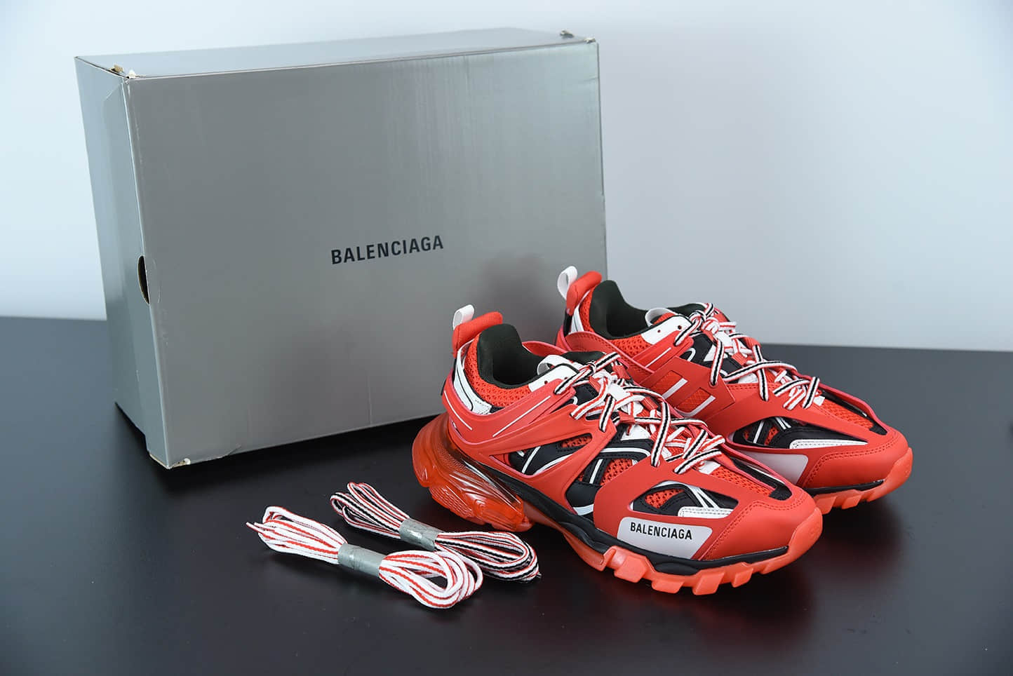 巴黎世家Balenciaga Track Clear Sole低帮网布尼龙运动鞋纯原版本 货号:647742W3BZ16591