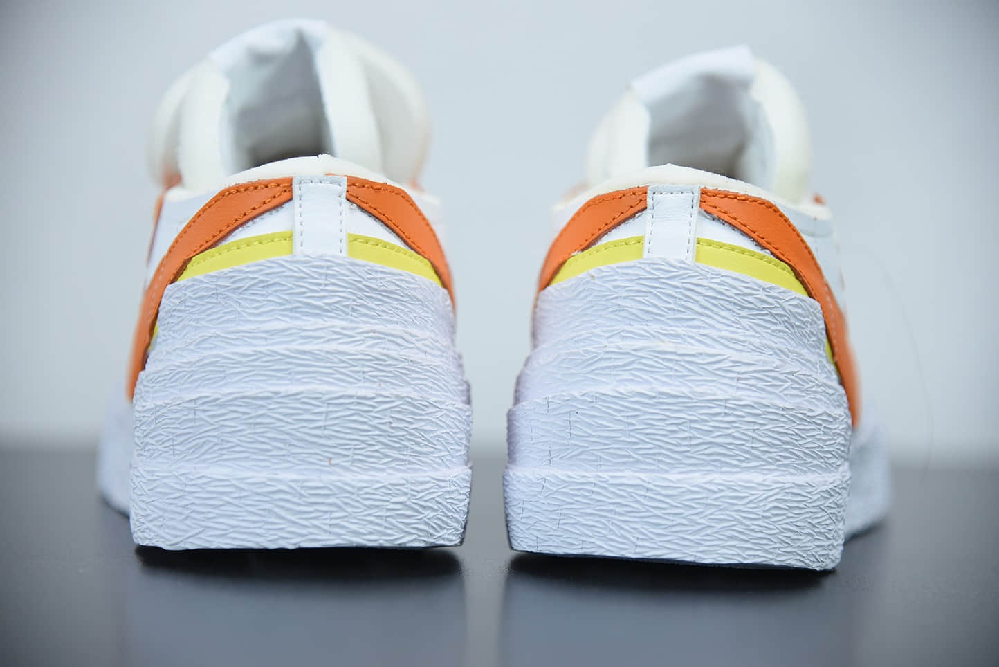 耐克Sacai x Nk Blazer low 白橙解构全新联名开拓者低帮休闲板鞋纯原版本 货号:DD1877-100