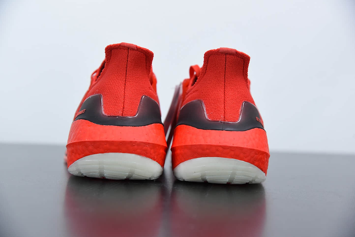 阿迪达斯 Adidas UltraBoost 21 黑红色加厚爆米花袜套式针织鞋面休闲运动慢跑鞋纯原版本 货号:FY0387