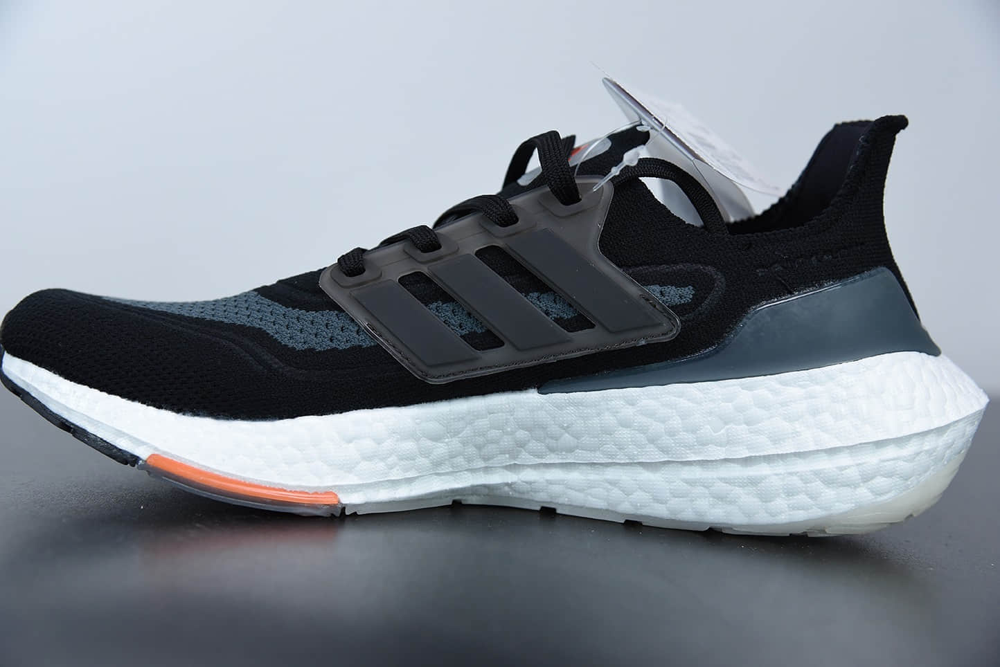 阿迪达斯 Adidas UltraBoost 21 黑灰色加厚爆米花袜套式针织鞋面休闲运动慢跑鞋纯原版本 货号:FY0389