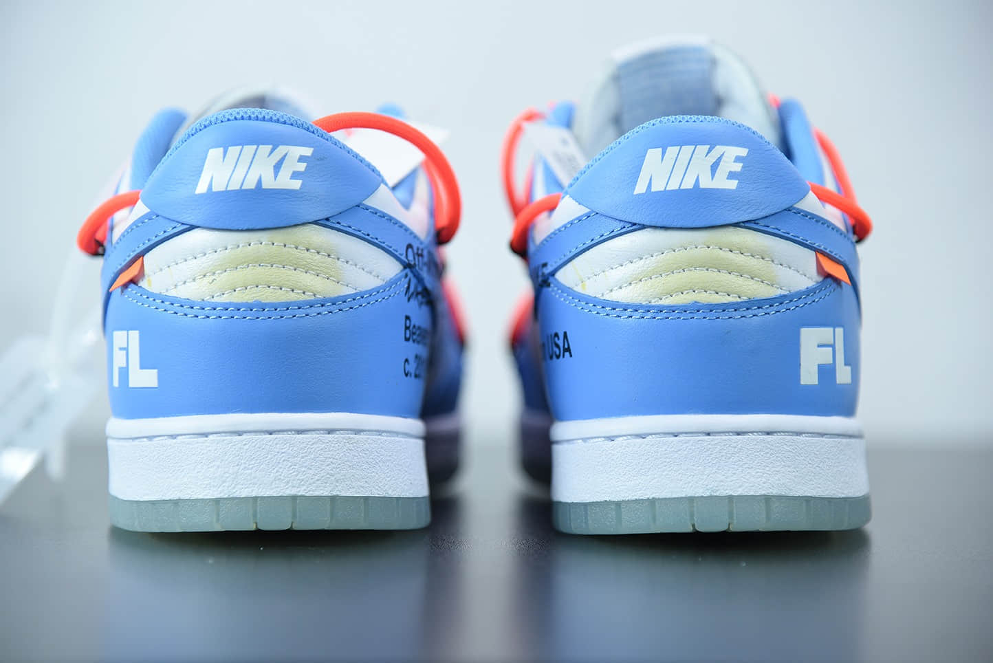 耐克Off-White x Futura x Dunk OW Coast 联名款北卡蓝配色复古滑板鞋纯原版本 货号:DD0856-403