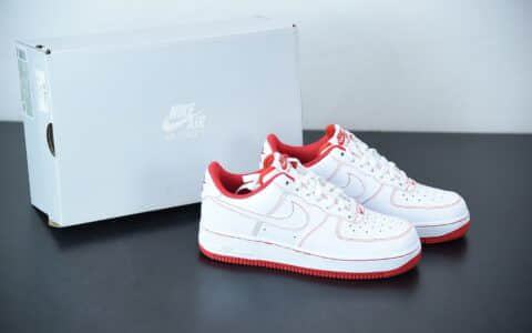 耐克 Nike Air Force 1 Low 白红线条空军一号低帮百搭休闲运动板鞋纯原版本 货号:CV1724-100