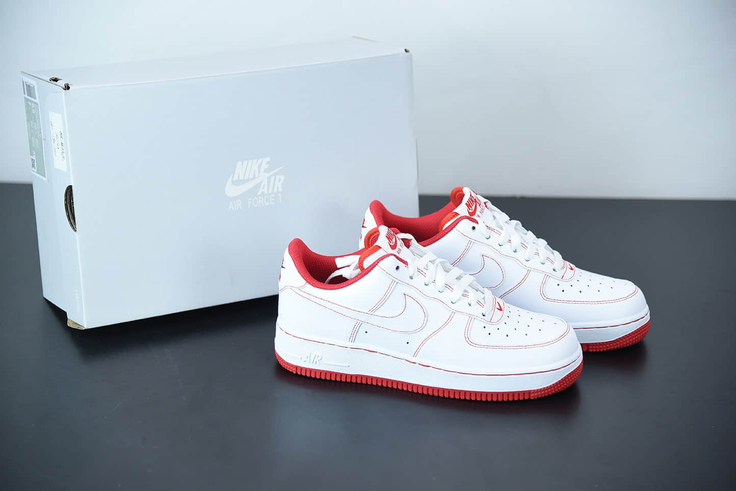 耐克 Nike Air Force 1 Low 白红线条空军一号低帮百搭休闲运动板鞋纯原版本 货号:CV1724-100