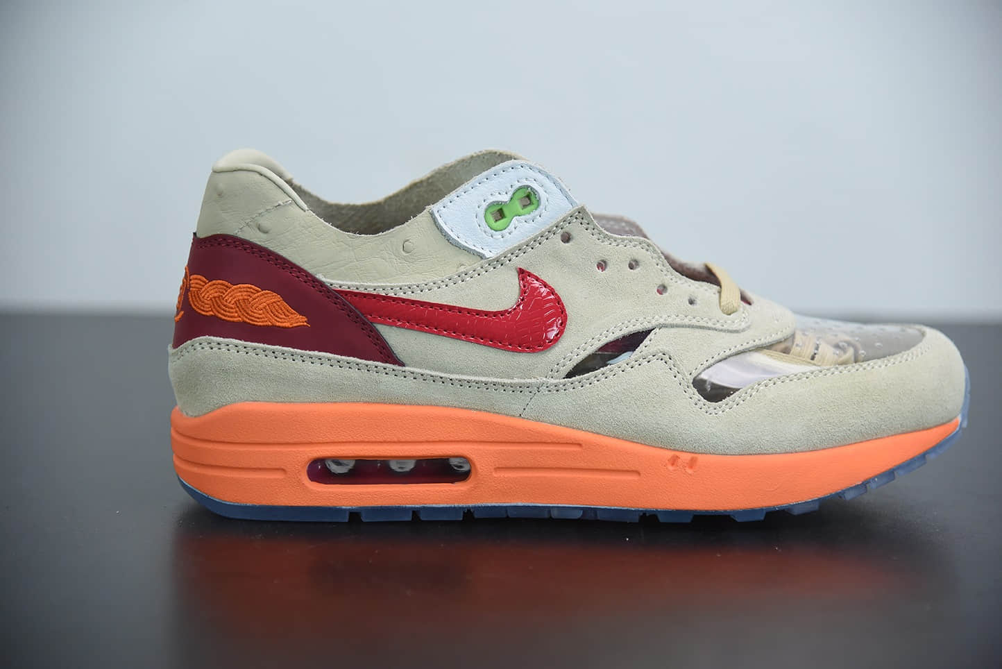 耐克CLOT x Nk Air Max 1 “Kiss of Death”“死亡之吻初代复古气垫百搭休闲运动慢跑鞋纯原版本 货号:DD1870-100