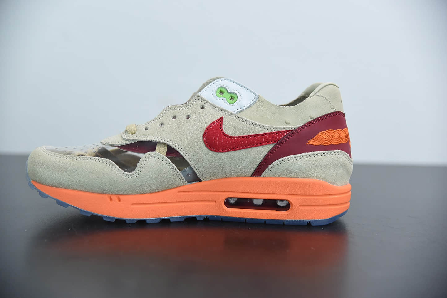 耐克CLOT x Nk Air Max 1 “Kiss of Death”“死亡之吻初代复古气垫百搭休闲运动慢跑鞋纯原版本 货号:DD1870-100