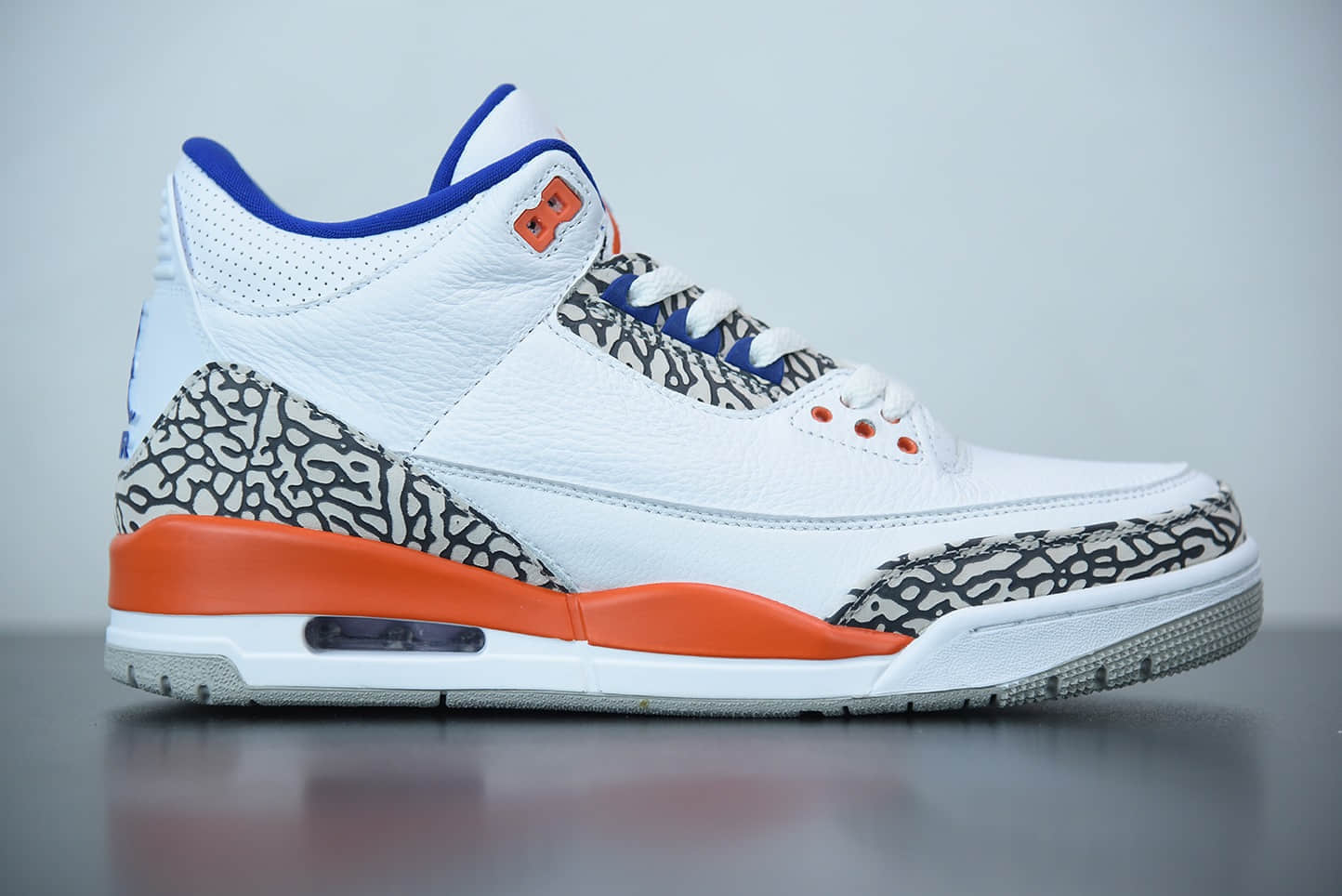乔丹Air Jordan 3 Knicks 尼克斯白橙蓝实战篮球鞋纯原版本 货号：136064-148