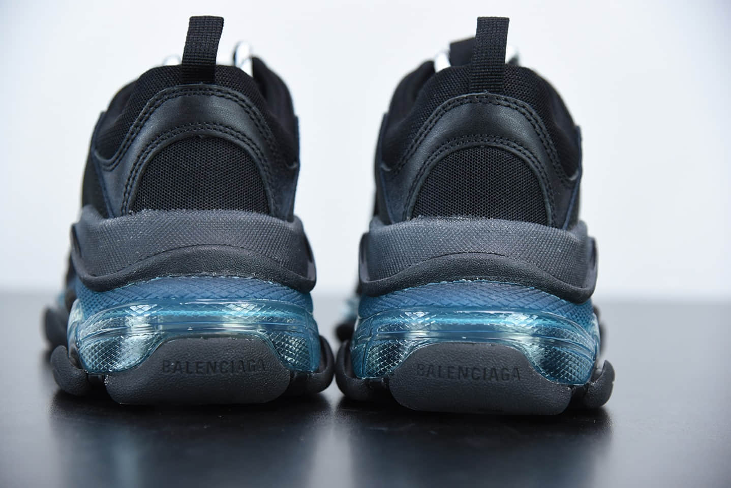 巴黎世家Belenciaga Triple.S黑蓝气垫老爹鞋纯原版本 货号:544351 W09E1 9025