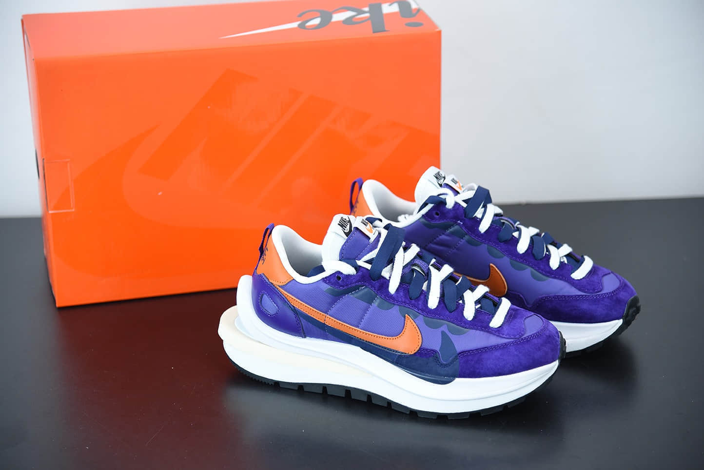耐克Sacai X NK Vaporwaffle 华夫三代3.0橘紫配色走秀重磅联名合作款纯原版本 货号:DD1875-200
