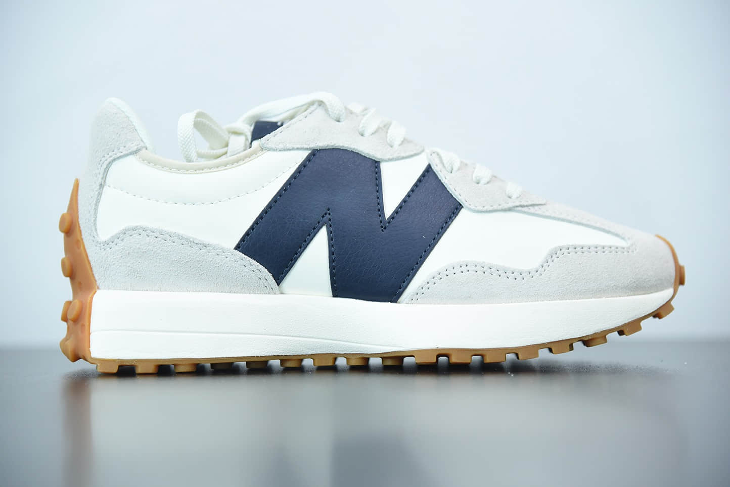 新百伦New Balance327系列灰白深蓝联名款男女运动休闲跑鞋纯原版本 货号:WS327KA