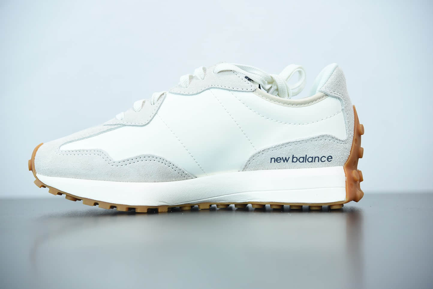 新百伦New Balance327系列灰白深蓝联名款男女运动休闲跑鞋纯原版本 货号:WS327KA