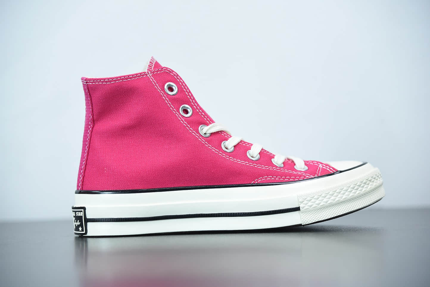 匡威Converse 1970S三星标玫红高帮女款帆布鞋纯原版本 货号:161442C