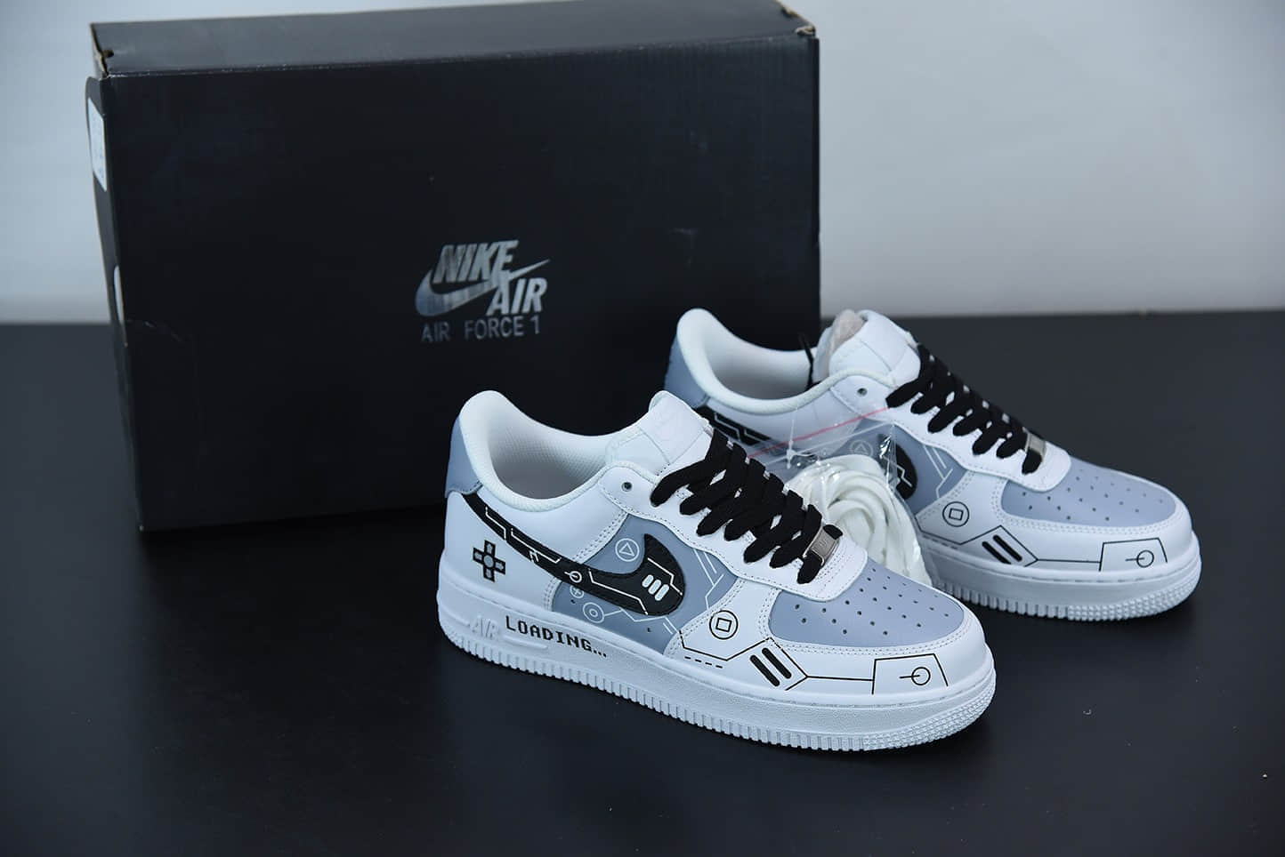 耐克Nike Air Force 1 Low’07 PS5电玩主题黑白灰空军一号低帮休闲板鞋纯原版本 货号:CW2288-111