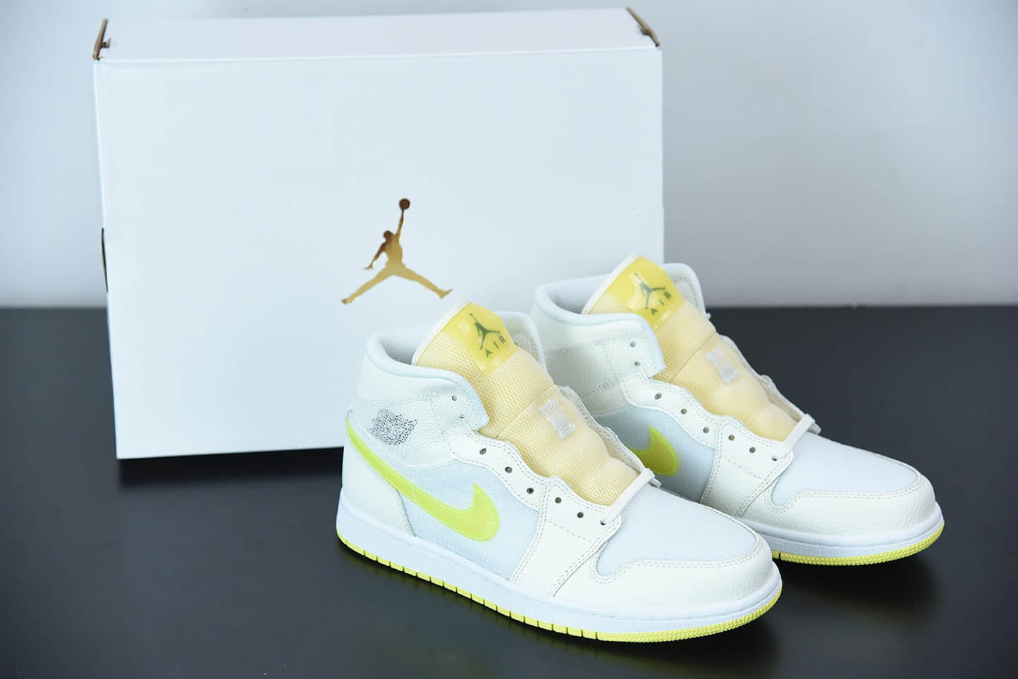 乔丹WMNS Air Jordan 1 Mid SE中帮白米黄网步款百搭休闲运动板鞋纯原版本 货号:DB2822-107