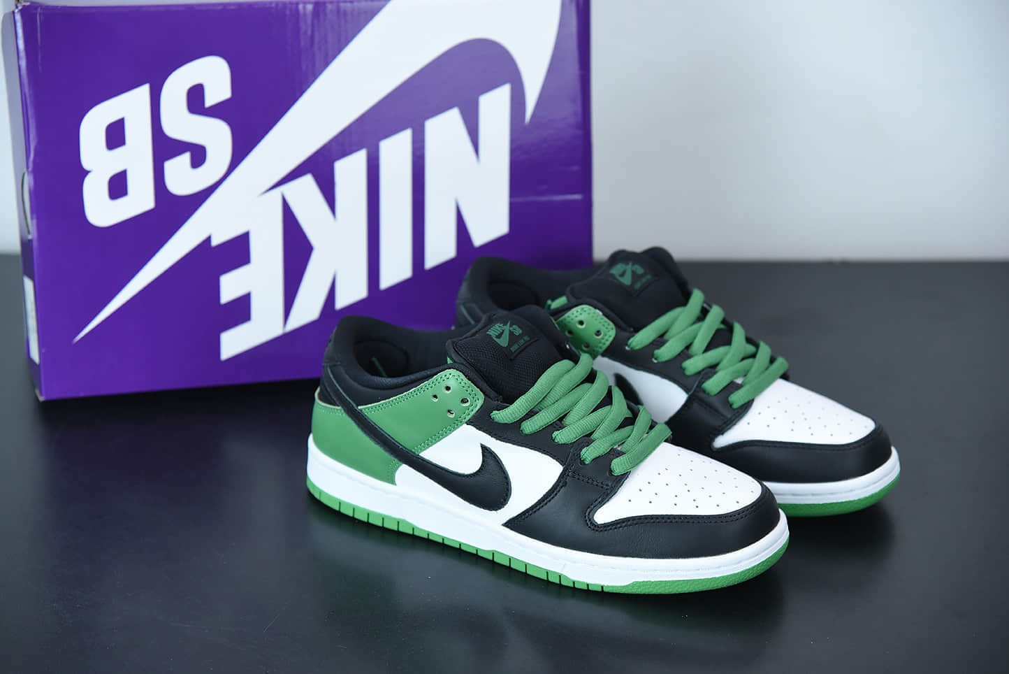 耐克Nike SB Dunk Low Classic Green黑白绿脚趾扣篮系列低帮休闲运动滑板板鞋纯原版本 货号:BQ6817-302