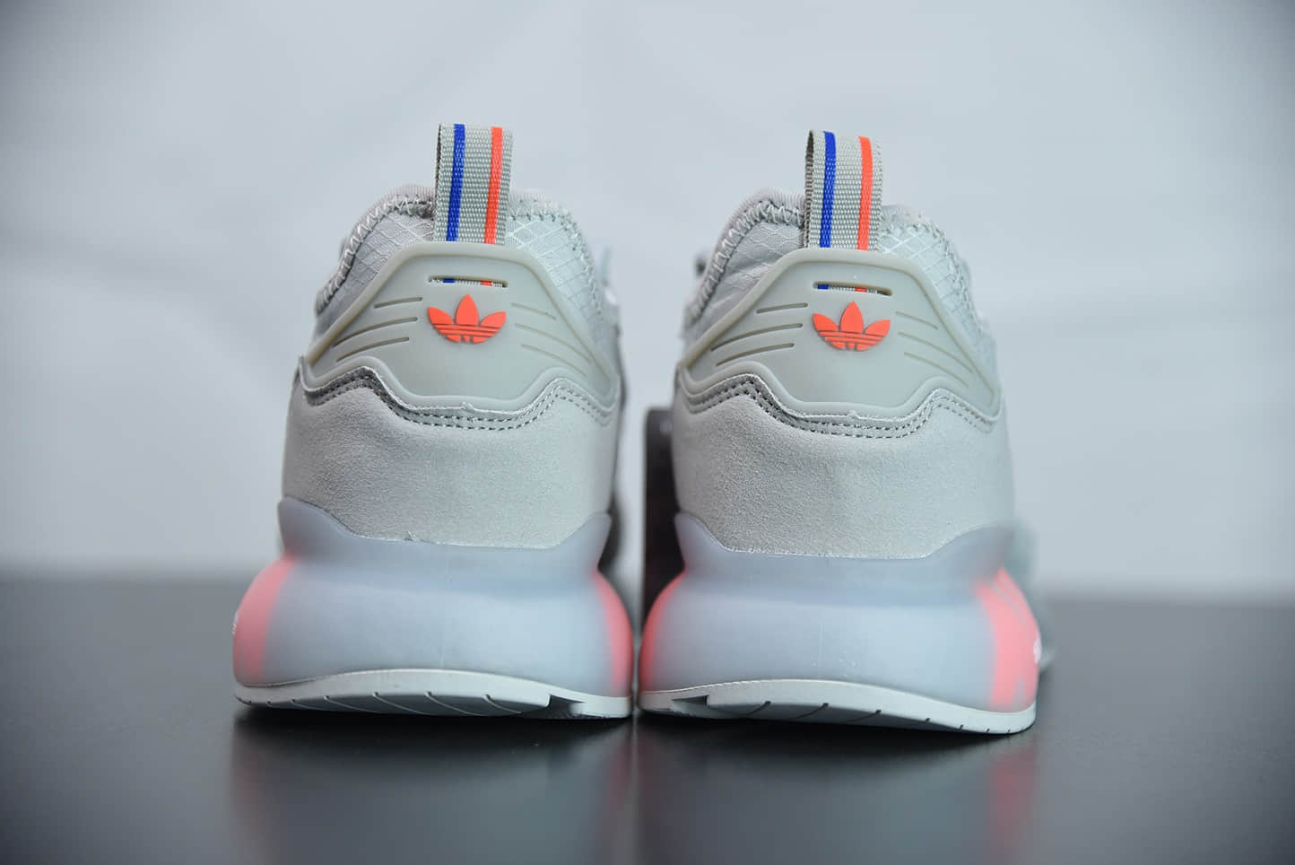 阿迪达斯Adidas Originals ZX 2K Boost易烊千玺同款灰红全新爆米花缓震休闲运动跑鞋纯原版本 货号:FX7028