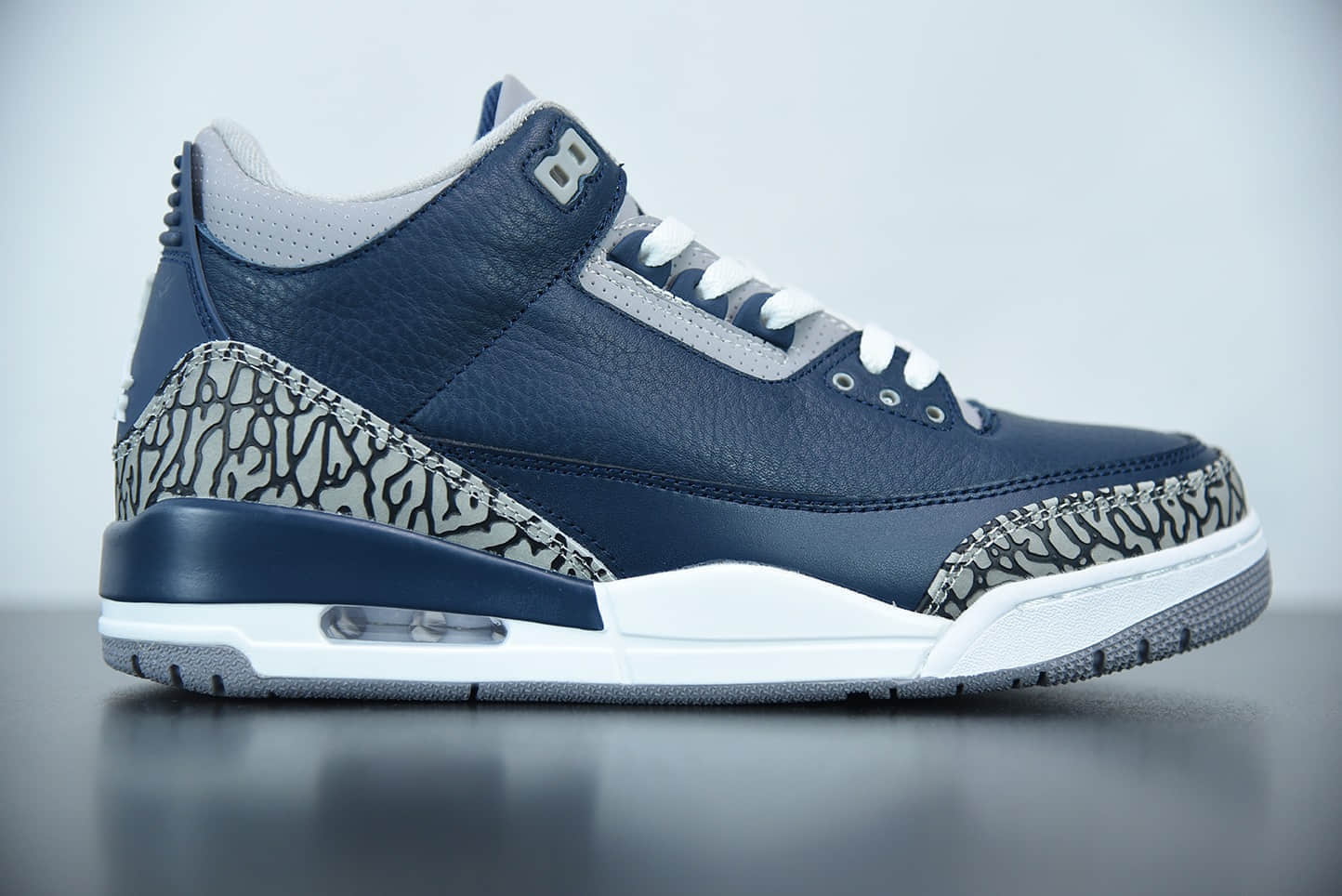 乔丹Air Jordan 3 “Midnight Navy” 午夜蓝爆裂纹配色篮球鞋纯原版本 货号:CT8532-401