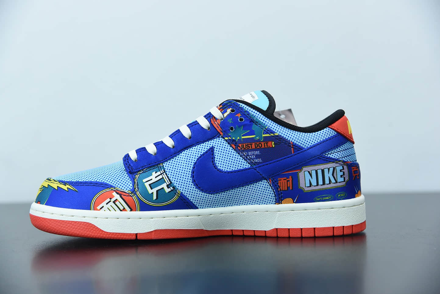 耐克Nike Dunk Low 「Firecracker」全新双层刮刮乐蓝红鞭炮低帮休闲板鞋纯原版本 货号：DH4966-446