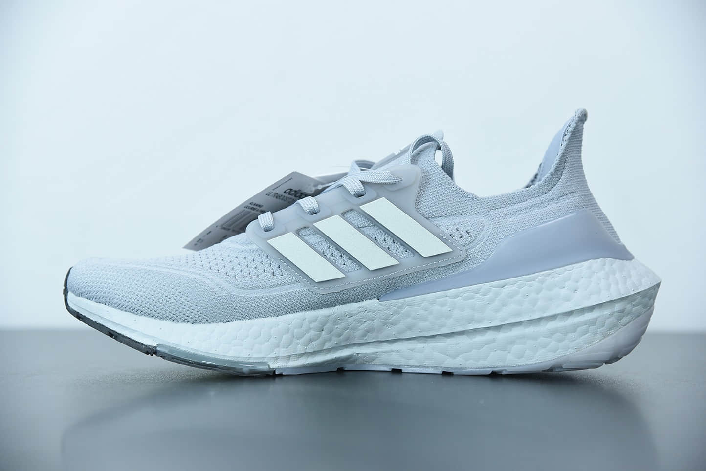 阿迪达斯 Adidas ultra boost 2021系列浅灰配色袜套式针织鞋面休闲运动慢跑鞋纯原版本 货号:FY0432