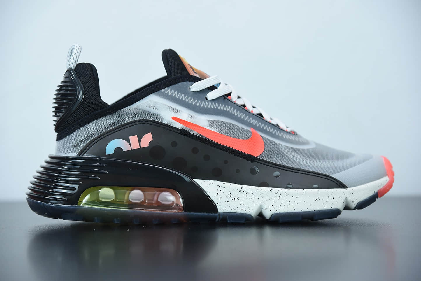 耐克Nike Air Max 2090灰红半掌气垫跑步鞋纯原版本 货号:DD8497-160