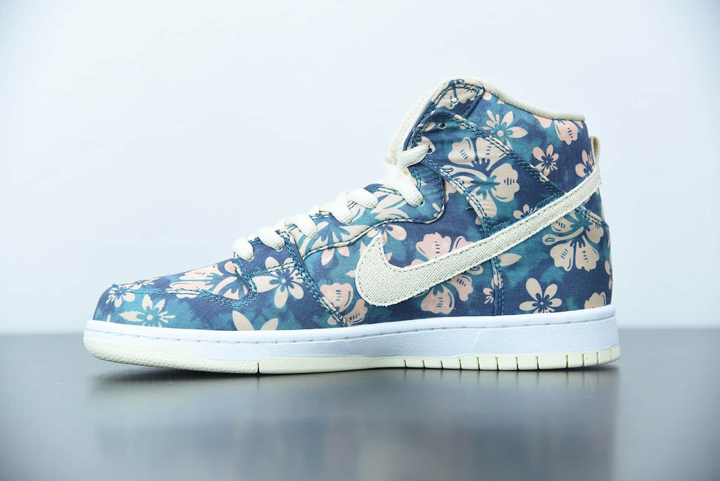 耐克Nike SB Dunk HighHawail夏威夷米黄花卉撕撕乐扣篮系列高帮休闲运动滑板板鞋纯原版本 货号:CZ2232-300