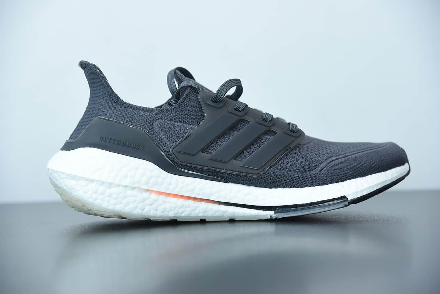 阿迪达斯 Adidas ultra boost 2021系列黑白橙配色袜套式针织鞋面休闲运动慢跑鞋纯原版本 货号：FY0372