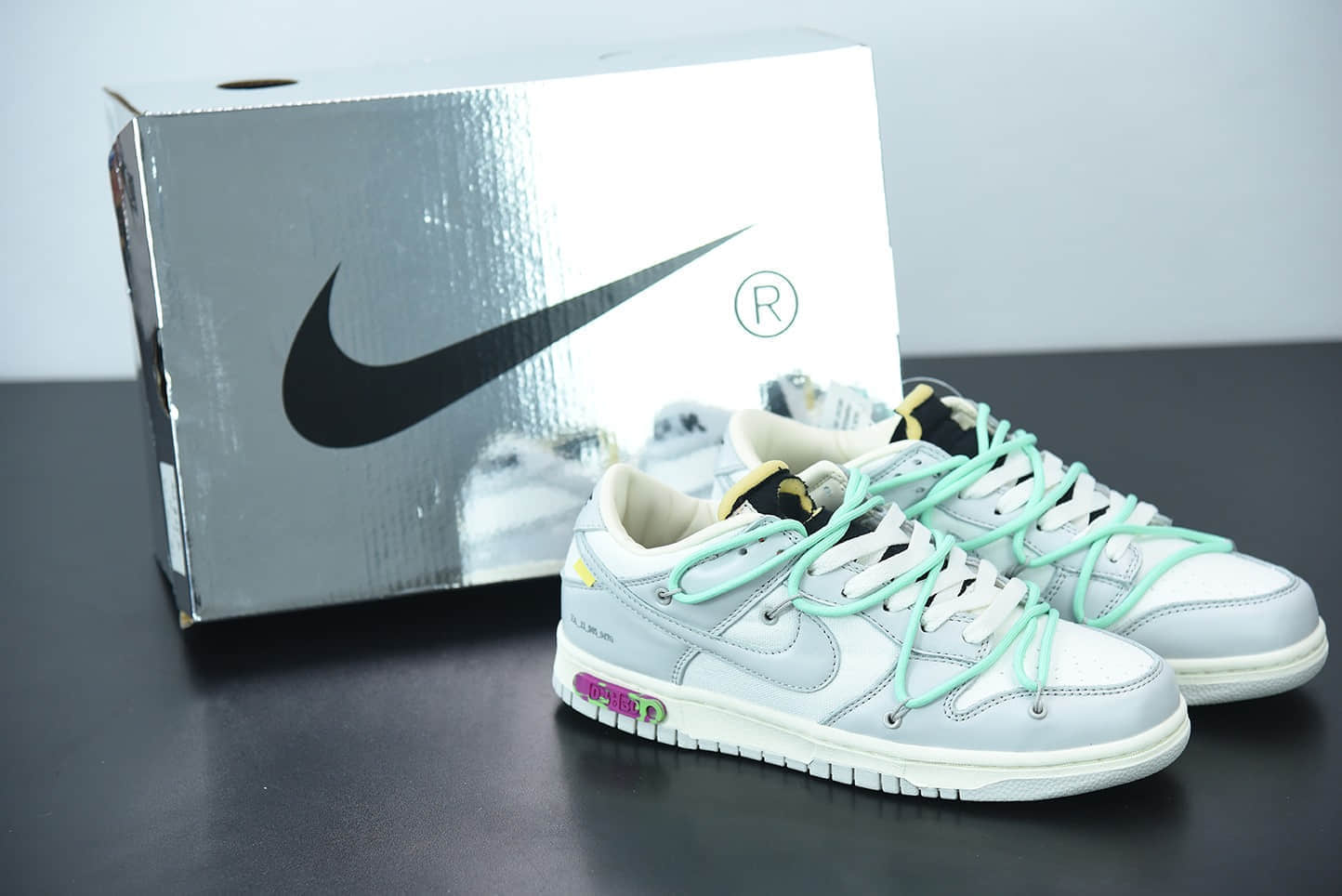 耐克0ff-White x NIke Dunk Low“04 of 50” OW 白灰色扣篮系列低帮经典百搭休闲运动板鞋纯原版本 货号:DM1602-114