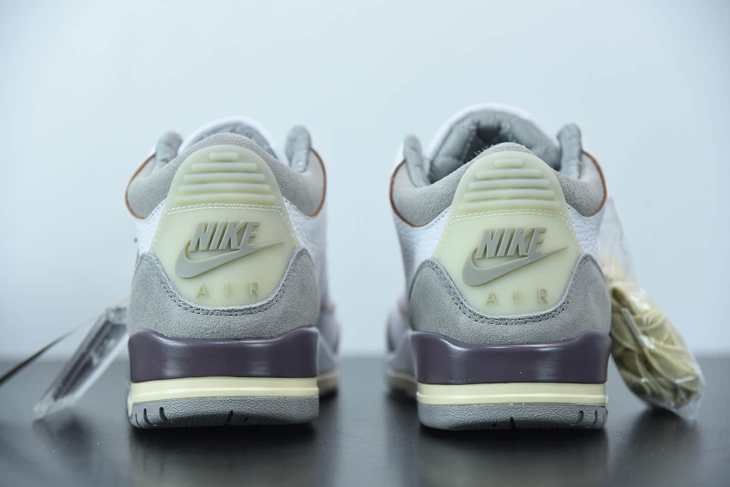 乔丹Air Jordan 3 x A Ma Maniere米白灰做旧氧化限量联名篮球鞋纯原版本 货号:DH3434-110