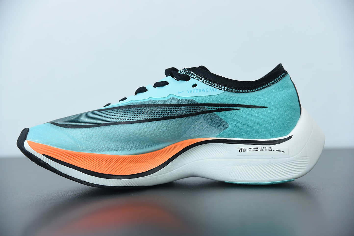 耐克 Nike Zoom X Vaporfly Next% 马拉松蓝橙鸳鸯半透明网纱疾速跑鞋纯原版本 货号:CD4553-300