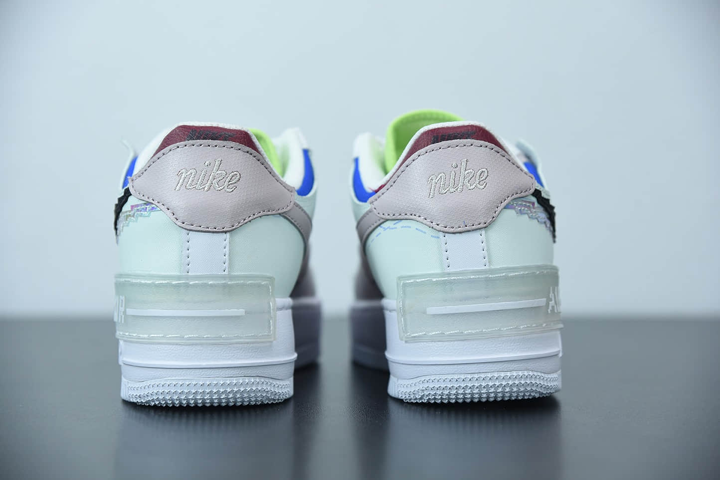 耐克Nike Air Force 1 Shadow 白粉像素拼接马卡龙轻量增高低帮百搭板鞋纯原版本 货号：CV8480-300
