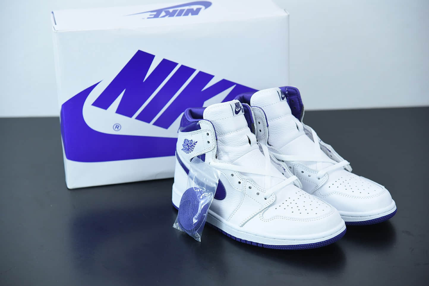 乔丹Air Jordan 1 Retro High “Court Purple” 高帮元年白紫篮球鞋纯原版本 货号:CD0461-151